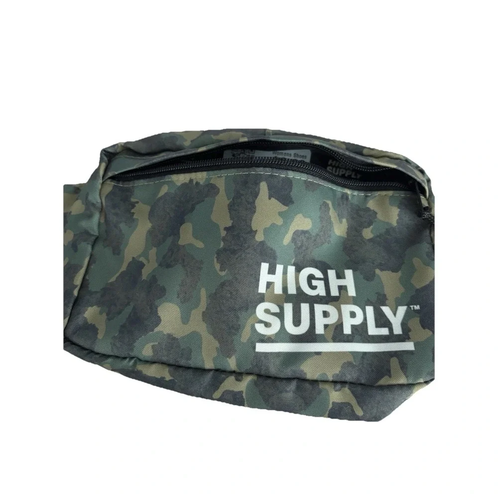 HIGH‎ SUPPLY 420 Camo Belt Bag Wear Over Shoulder green Unisex Excellent